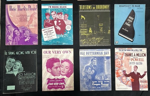 Vintage Sheet Music Lot of 75+ Movie Film Hollywood Pop Mixed Genre 1920s-1980s - Picture 8 of 19