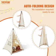 VEVOR Kids Play Tent, Teepee Tent for Kids 1-5 Years Old, Tent for Kids with Win