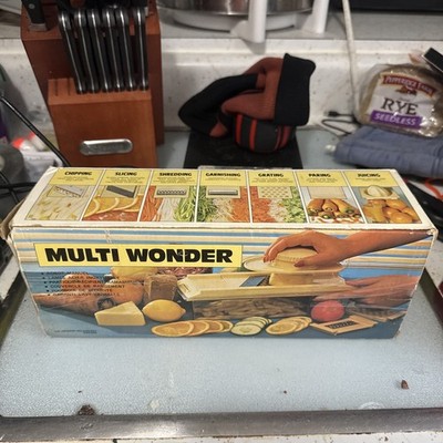 Vintage Multi Wonder Slicer, Shred & Grate Veggies Fruit, NEW, Hong Kong 