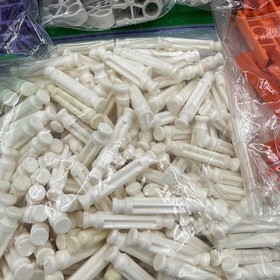 K'NEX Gray Case w/  ~1,500 Bulk Knex Pieces Connectors & Rods - SEE LIST