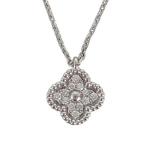 Van Cleef & Arpels Sweet Alhambra White gold Diamond Necklace