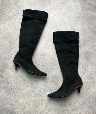 xx by mexx size 38 suede high knee streetwear boots with small heels