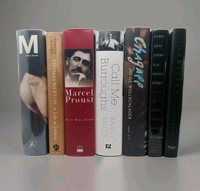 Literary Biography 7 HC Lot Proust Burroughs Wallace Merton Chagall Morrissey