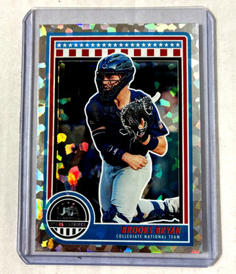 Cracked Ice #/25- 2025 Panini USA Stars and Stripes #94- Brooks Bryan Rc