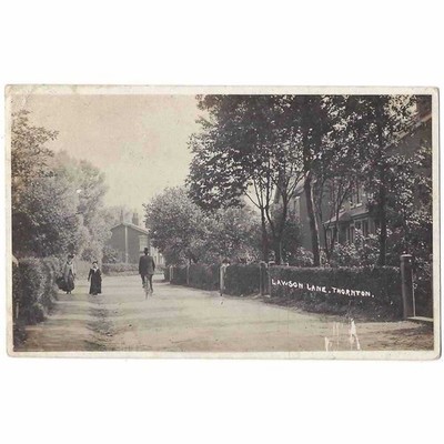 THORNTON bei Cleveleys, Lawson Lane, Lancashire RP Postkarte unbenutzt