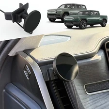 TWRAPS Dashboard Phone Holder (Magnetic Charger) for Rivian R1S & R1T, Compat...