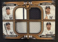2021 Topps Museum Collection Primary Quad Relic Judge/Stanton/Torres/Sanchez
