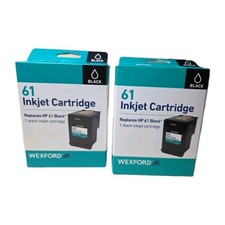 Wexford Inkjet Cartridge Replaces HP 61 Black Pack of 2 Free Shipping