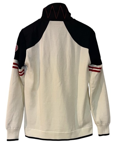 Holebrook Sweden Mens Freddy Windproof Sweater White Navy Red 1/4 Zip Nautical L - Picture 9 of 22