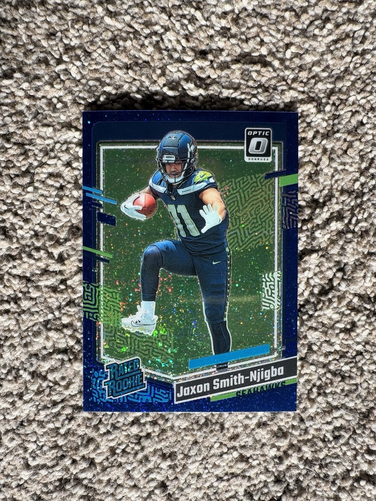 2023 Optic Jaxon Smith-Njigba Blue Glitter Case Hit SSP rated rookie #293 💎