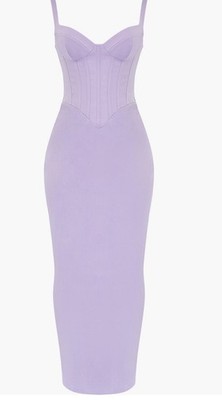 bodycon dress 3xl Fibflx Women's Satin Strapless Corset Bodycon Maxi Dress with High Slit