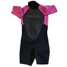O'Neill Reactor II Kids Springsuit Wetsuit Youth Size 10 Pink Black Style 5045
