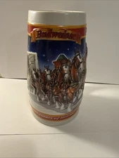 1999 BUDWEISER Holiday Beer Stein CS389 Anheuser Busch Clydesdale