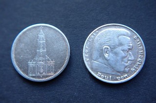 2 x 5 Mark Deutsches Reich Silber 1934 36