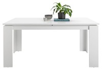 Esstisch KüChentisch Esszimmertisch Ausziehbar Holzwerkstoff Weiß Matt 160X90 Cm