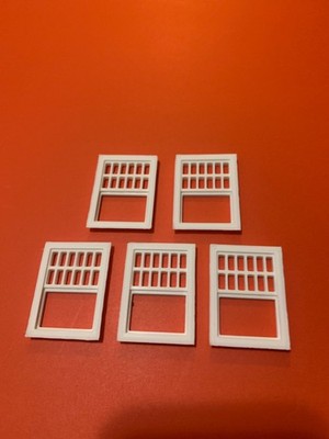 '' 5 ''  ''G'' SCALE  1/24  1/25   DOUBLE HUNG WINDOW'S  w/FRAMES  L@@K  3D PRINTED