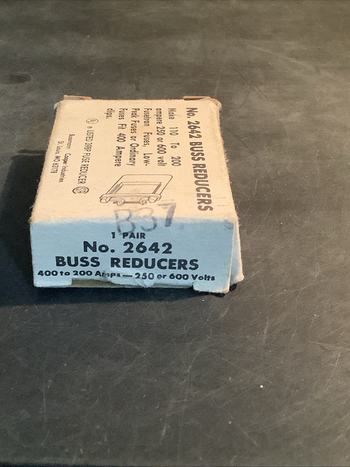 Buss 2642 Fuse Reducer Allows 200A Fuse To Fit 400A Clip 250/600V - 1 Pair