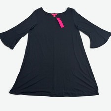 Lilly Pulitzer Ophelia Dress Womens XL Black Bell Sleeve Pullover NWT