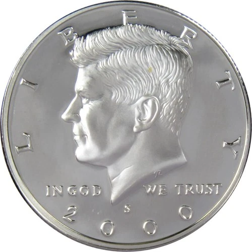 2000 S Kennedy Half Dollar Choice Proof 90% Silver 50c US Coin Collectible
