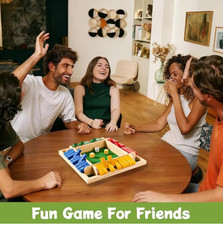 Wooden Shut The Box Dice Game 4 Player Flip Number Board Family Party Pub Game T