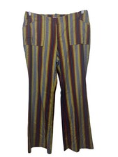 Urban Outfitters 32 Striped Wide-Leg Flare Pants Mid Rise