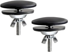 2 Piece 2 Inch Kitchen Sink Hole Cover, Stainless Steel 2 Black