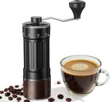 Mini Manual Coffee Grinder with 40 Adjustable Settings, Portable Hand Coffee Bea