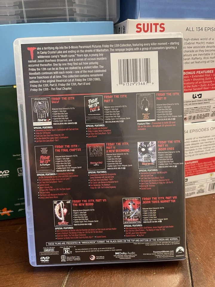 Friday The 13th 8 Movie Collection DVD ⚠️OPEN BOX⚠️ - Image 2 of 2