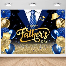 Happy Father's Day Backdrop I Love Dad Father's Day Party Decorations Family Pho