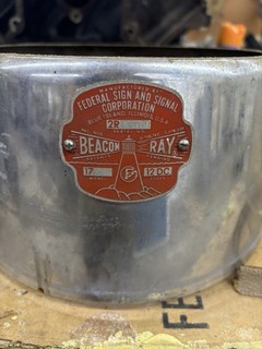 Federal Sign and Signal Beacon Ray Model 176 Lens Dome & Base