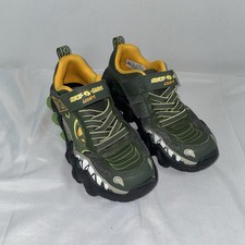 Skechers Skech-O-Saurus Lights Boys Green Dinosaur Sneakers Size 2.5 NO LIGHTS