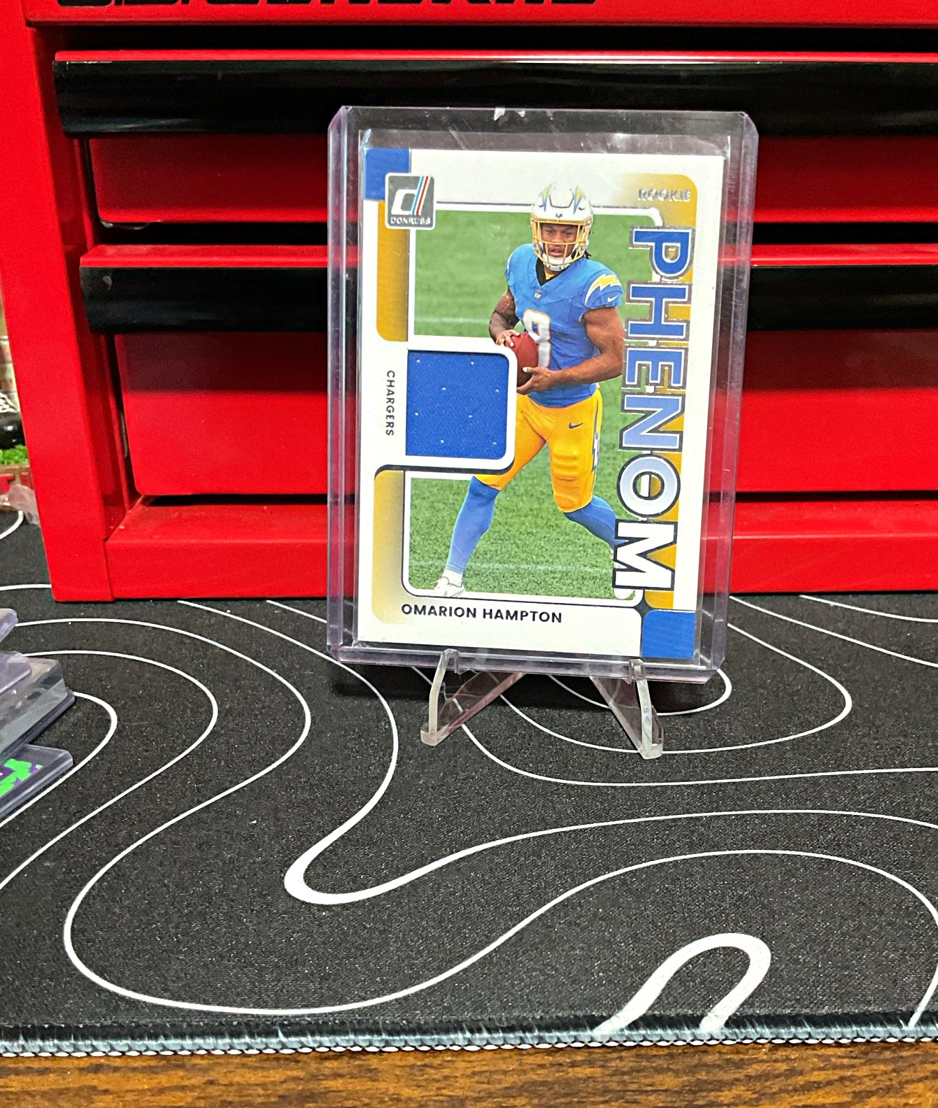 Panini Donruss Rookie Phenom Jerseys Omarion Hampton Chargers RC MEM