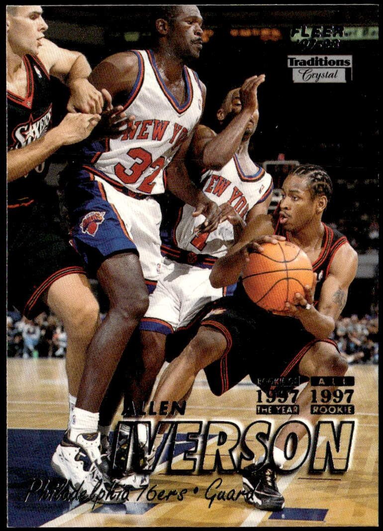 1997-98 Fleer #300 Allen Iverson Traditions Crystal E1