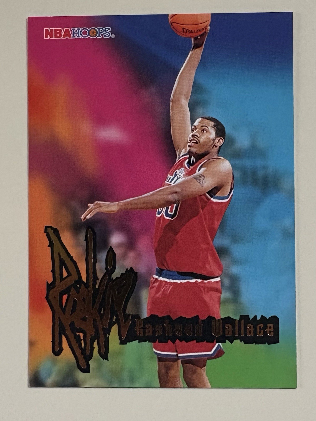 1995-96 NBA Hoops - Rookie Rasheed Wallace #290 (RC)