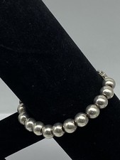 Sterling Silver Beaded Ball 7 3/4 " Bracelet 25.0g