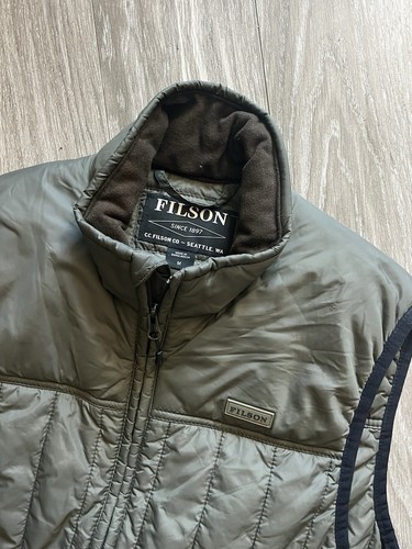 Filson Ultralight Vest Primaloft Insulation Packable Olive Green Men's Size M - Picture 2 of 3