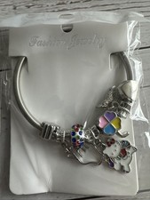 NEW Hello Kitty Charm Bracelet Stretch - 4 Leaf Clover Unicorn