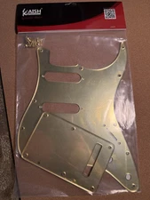 Stratocaster Style 11-hole Clear Gold Color Pick Guard  HSS