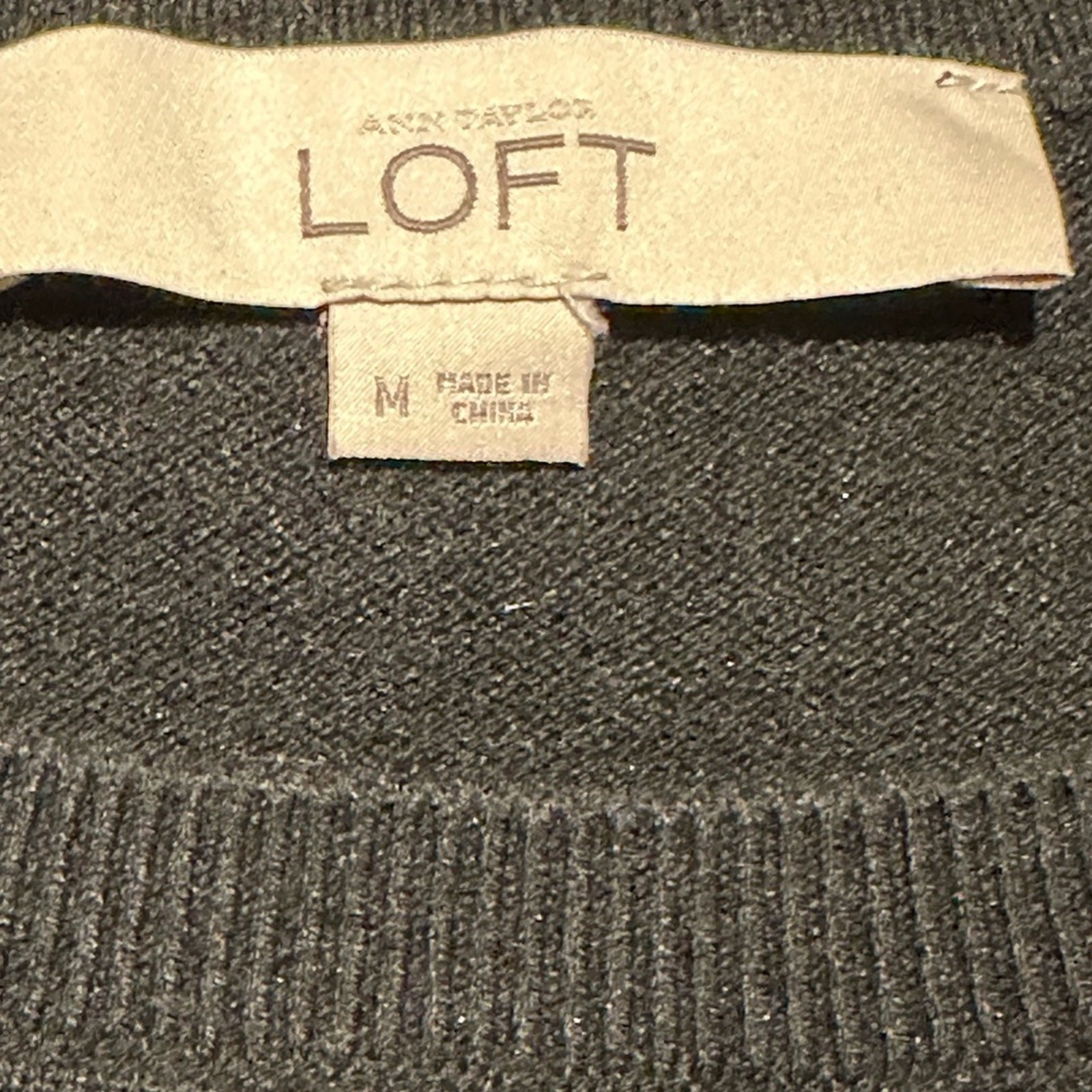 Loft Womens Medium Basic Black Crew Neck Sweater … - image 6
