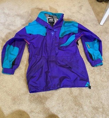 Helly Hansen Equipe Ski Jacket Vintage Retro Purple & Blue size small 