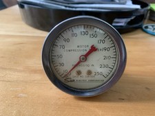 Vintage Sun Electric Co Pressure Gauge No. 338-008 Tachometer Division Wbox