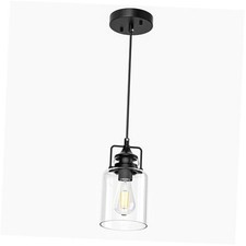 Pendant Lights Kitchen Island, Modern Black Pendant Light Fixture, 1 Pack