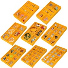 7Color Sky Set of 8 Stackable Velvet Jewelry Trays Organizer Jewelry Display ...