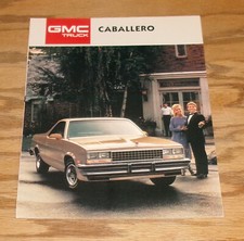 Original 1987 GMC Caballero Sales Brochure 87