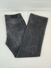 Calvin Klein Jeans Rebel Youth Boys Slim Straight Size 16 Distressed Gray Black
