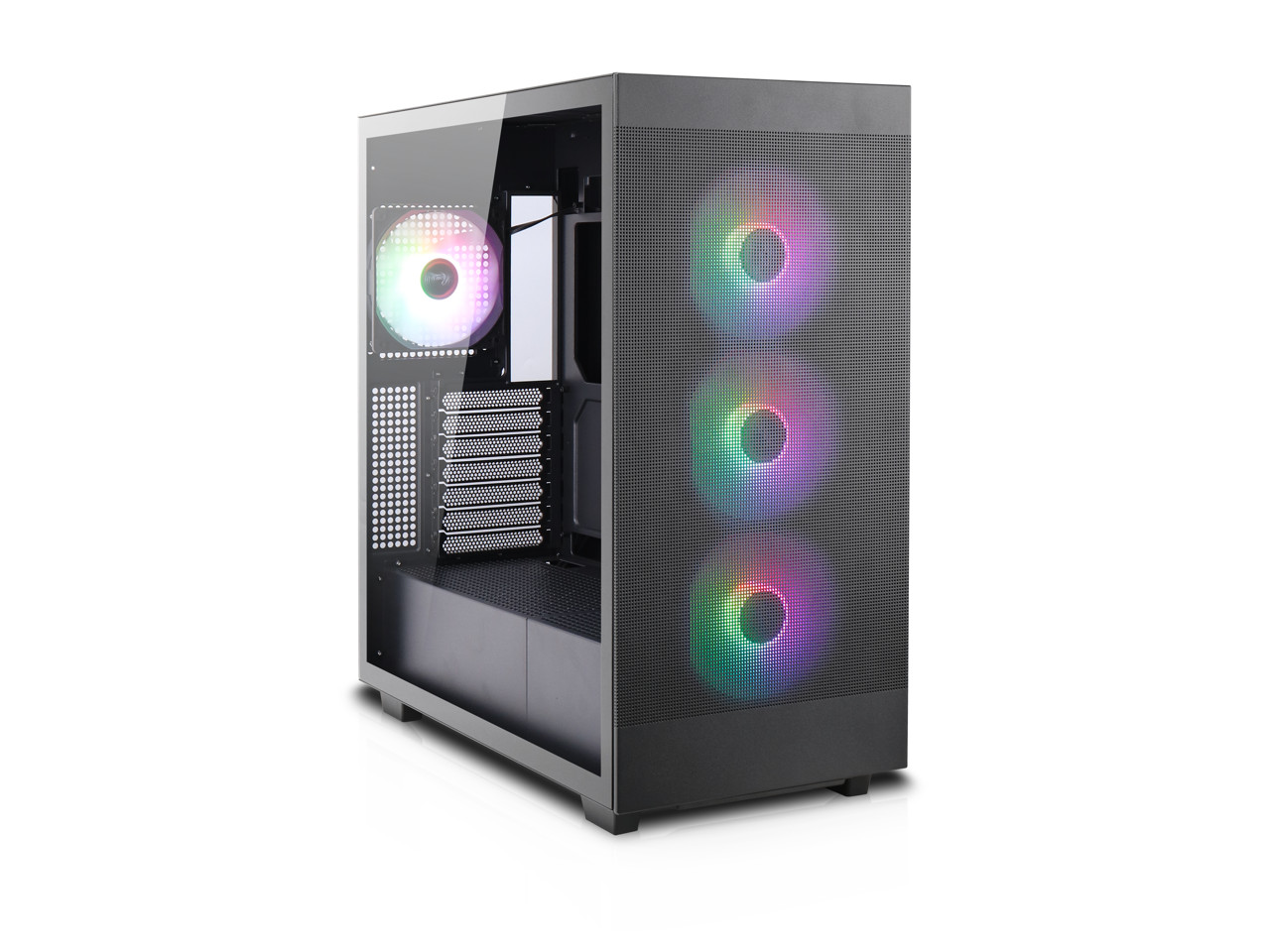 Чехол для компьютерных игр Rosewill Helium Flow Black Mid Tower TG и сетчатая панель ATX 2079000₽