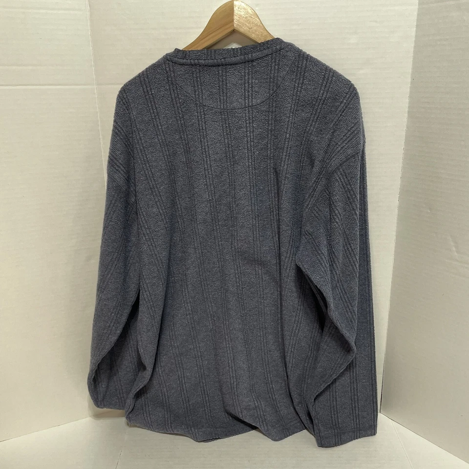 Geoffrey Beene Mens Sleepwear, XL, Grey Long Sleeve Shirt, Soft - Image 3 of 4