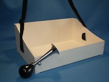 Holz Bauchladen mit Hupe Hochzeit für Junggesellenabschied Geburtstag Tröte Horn