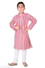 Indian Bollywood Wear Boys Party wear Cotton Blend Boys Kurta Sets Pack Of 1