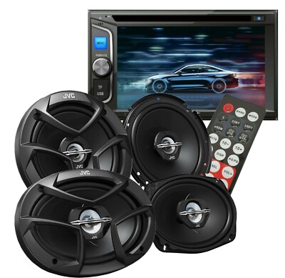 Audiotek AT-68BT 6.2'' Touchscreen Receiver + 2x JVC 6.5'' & 2x 6x9'' Car Speakers